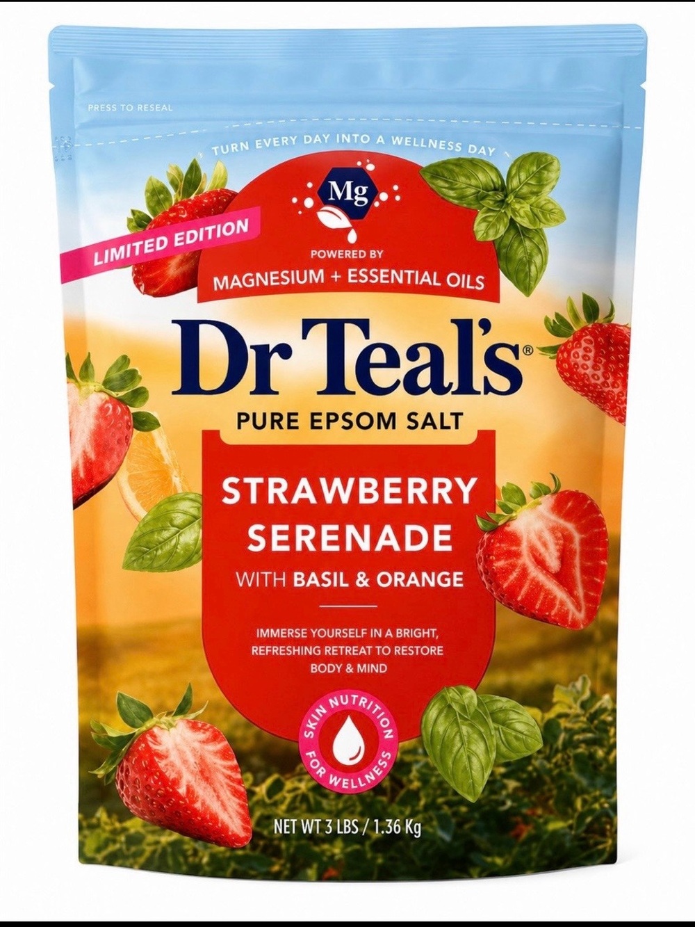Dr Teal's Strawberry Serenade Pure Epsom Salt